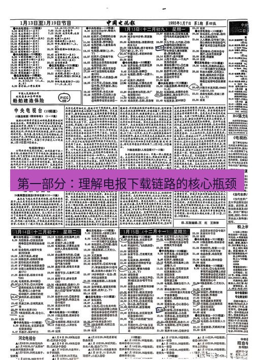 电报下载 第一部分：理解电报下载链路的核心瓶颈