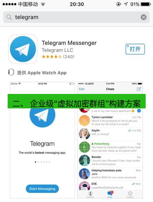 电报下载 二、 企业级“虚拟加密群组”构建方案