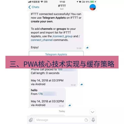 电报下载 三、PWA核心技术实现与缓存策略