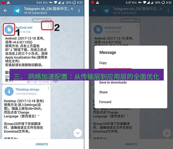 电报下载 三、 网络加速配置：从传输层到应用层的全面优化