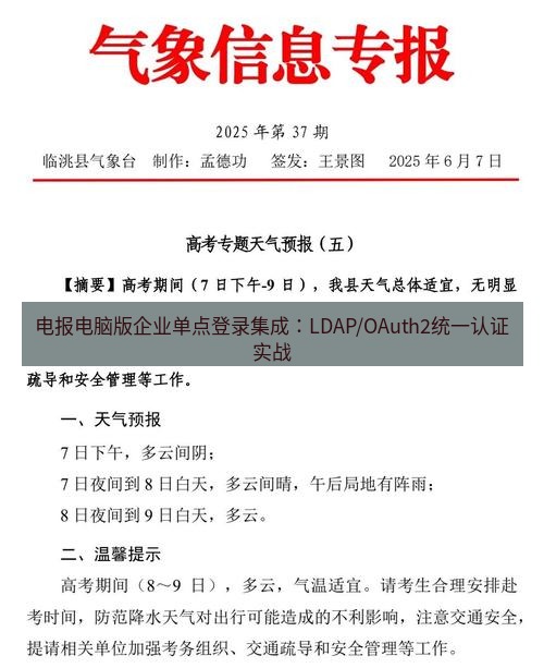 电报下载 电报电脑版企业单点登录集成：LDAP/OAuth2统一认证实战